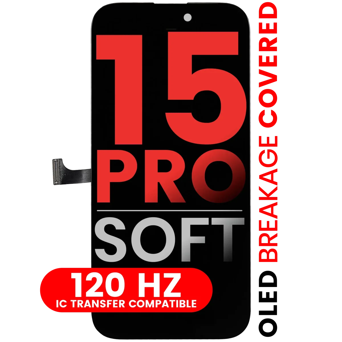 iphone 15 Pro ile Uyumlu Ekran DokunmatikHard Oled Soft 120HZ