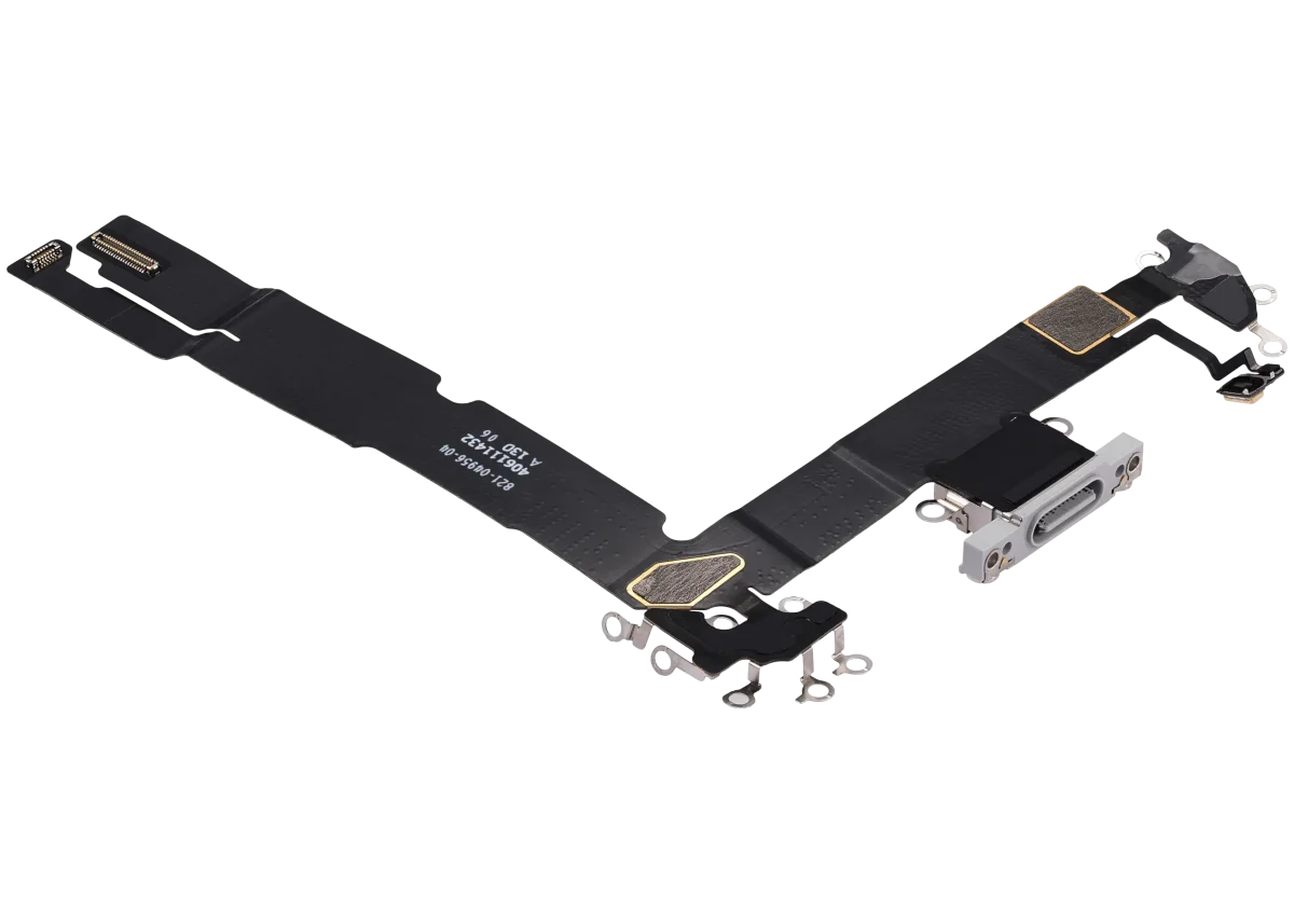 iphone 16 İle Uyumlu Şarj Yeri  Girişli ve Mikrofonlu Şarj Filmi Beyaz - Görsel 5