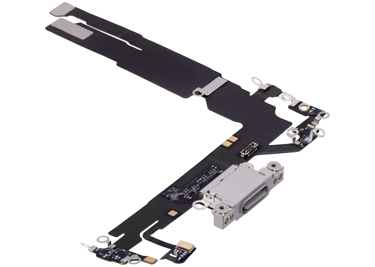 iphone 16 İle Uyumlu Şarj Yeri  Girişli ve Mikrofonlu Şarj Filmi Premium Beyaz - Görsel 3