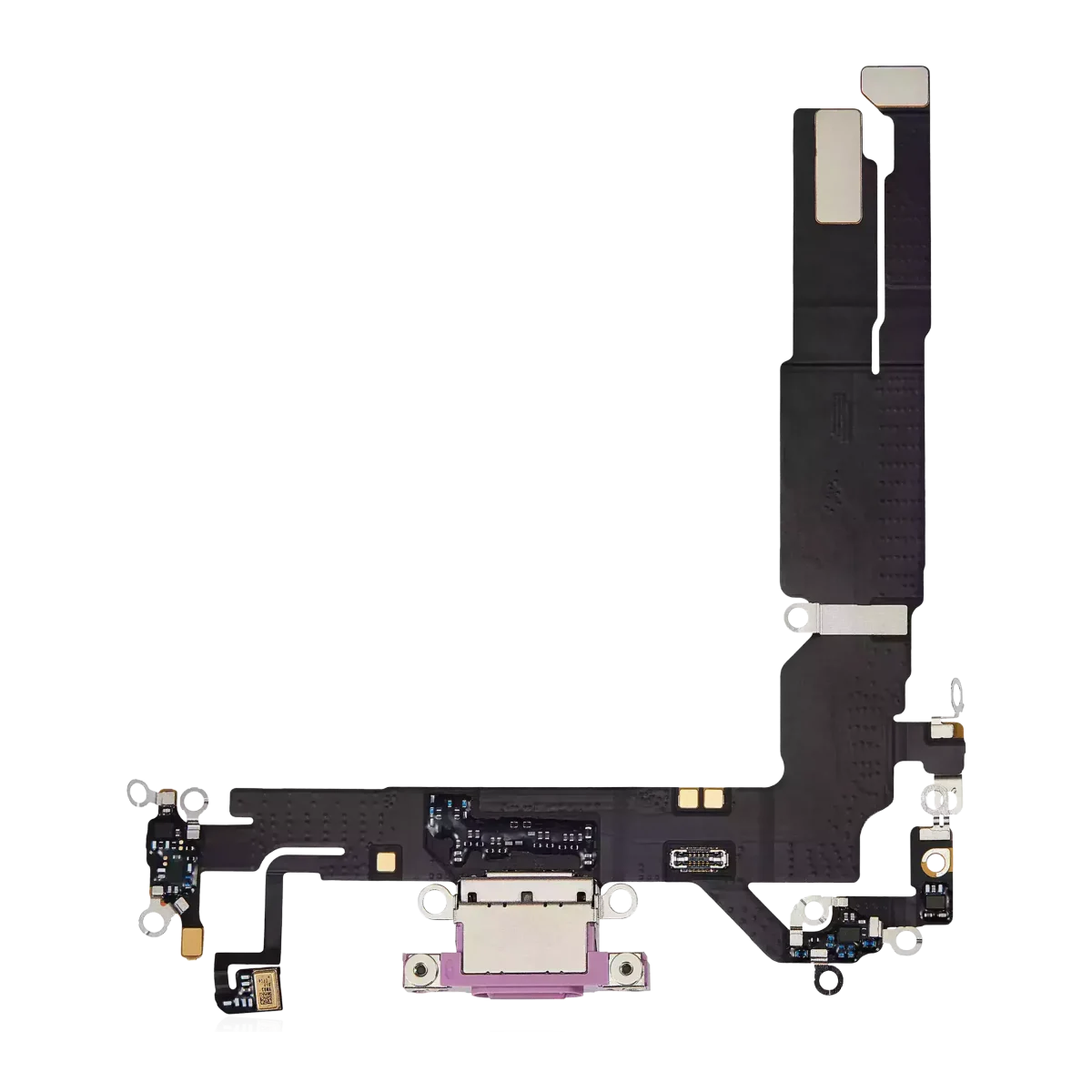 iphone 16 İle Uyumlu Şarj Yeri  Girişli ve Mikrofonlu Şarj Filmi Premium Rose