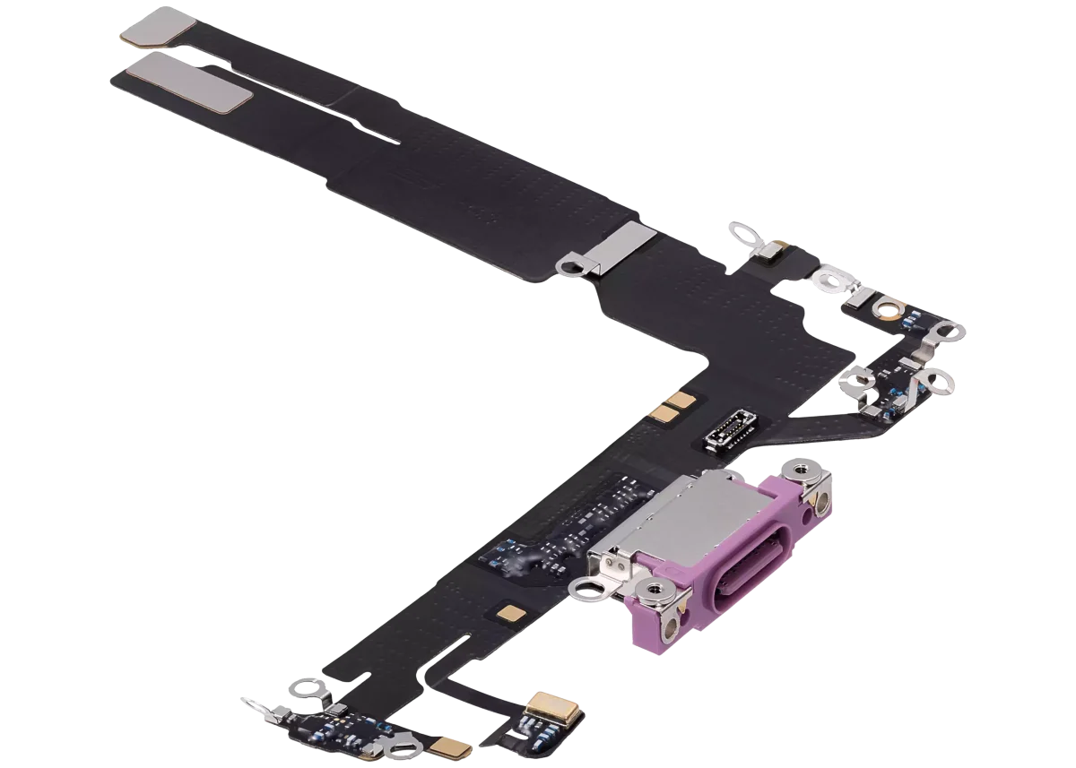 iphone 16 İle Uyumlu Şarj Yeri  Girişli ve Mikrofonlu Şarj Filmi Premium Rose - Görsel 3