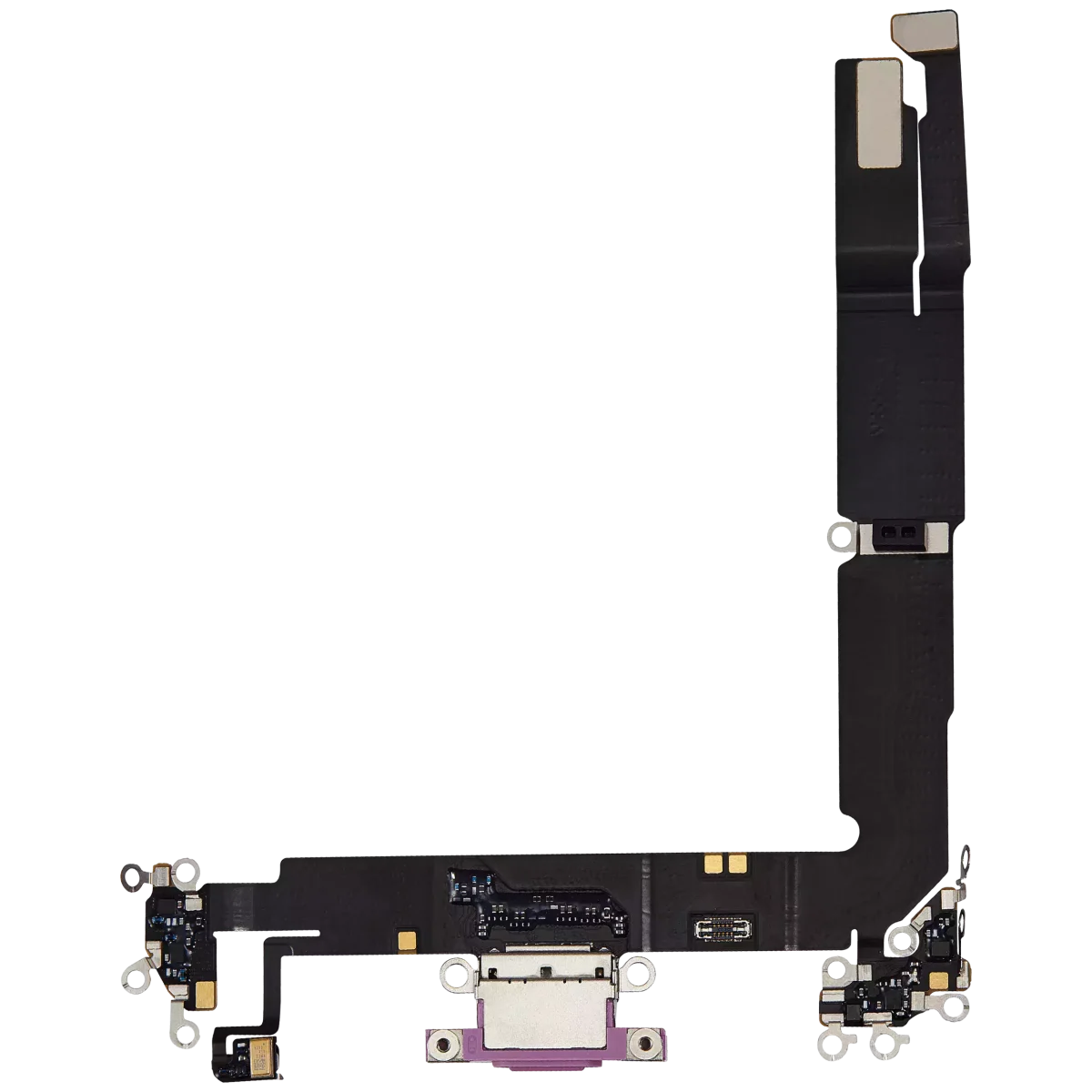 iphone 16 Plus İle Uyumlu Şarj Yeri  Girişli ve Mikrofonlu Şarj Filmi Premium Rose