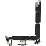 iphone 16 Plus İle Uyumlu Şarj Yeri  Girişli ve Mikrofonlu Şarj Filmi Premium Siyah