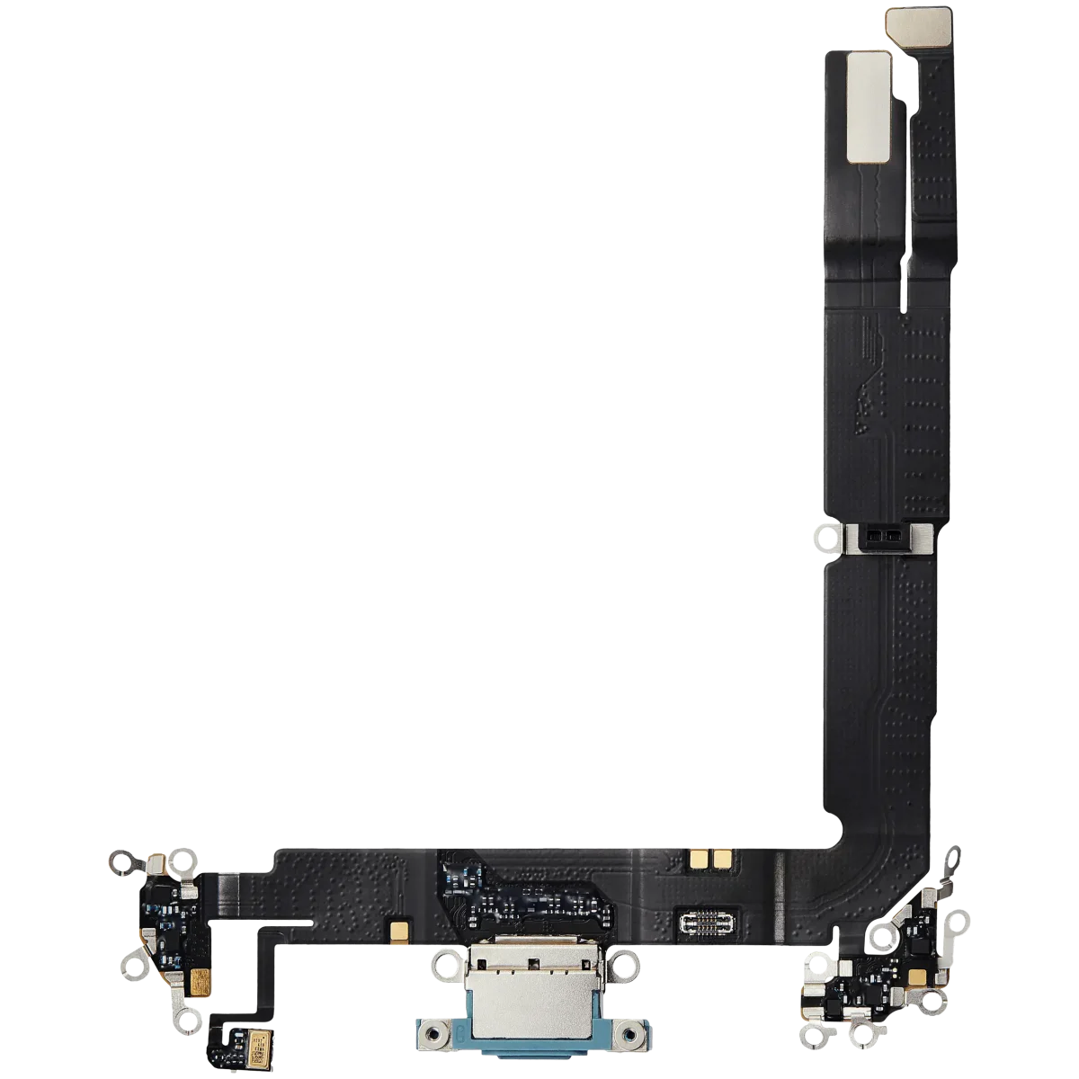 iphone 16 Plus İle Uyumlu Şarj Yeri  Girişli ve Mikrofonlu Şarj Filmi Premium Teal