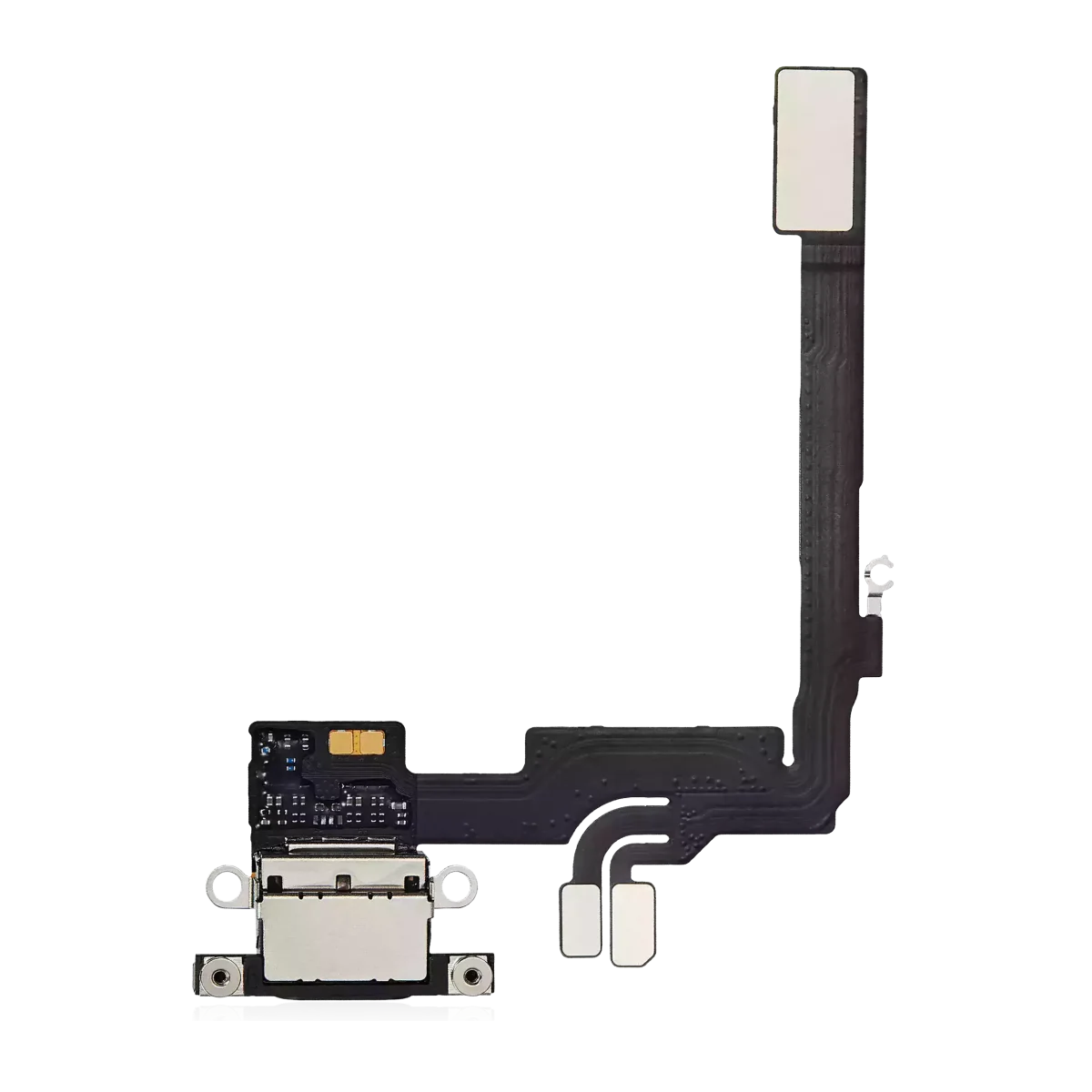 iphone 16 Pro İle Uyumlu Şarj Yeri  Girişli ve Mikrofonlu Şarj Filmi Premium Siyah Titanyum - Görsel 5
