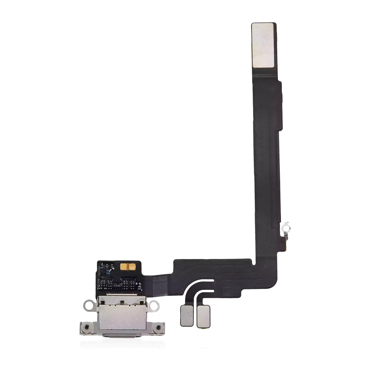 iphone 16 Pro Max İle Uyumlu Şarj Yeri  Girişli ve Mikrofonlu Şarj Filmi Premium Beyaz Titanyum - Görsel 5