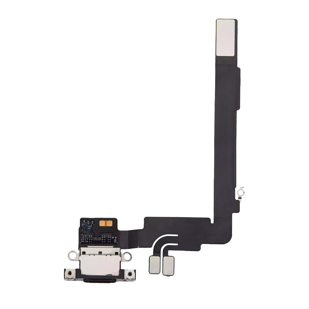 iphone 16 Pro Maxİle Uyumlu Şarj Yeri  Girişli ve Mikrofonlu Şarj Filmi  Premium Siyah Titanyum - Görsel 5