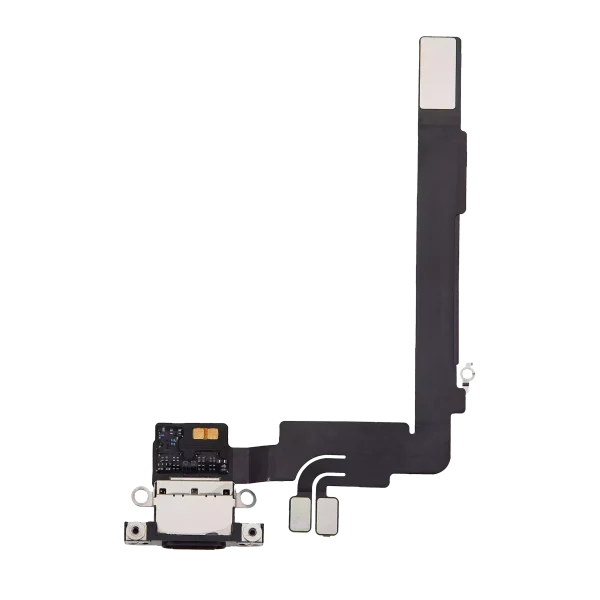 iphone 16 Pro Maxİle Uyumlu Şarj Yeri  Girişli ve Mikrofonlu Şarj Filmi  Premium Siyah Titanyum