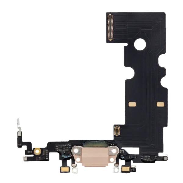 iphone 8 İle Uyumlu Şarj Yeri  Girişli ve Mikrofonlu Şarj Filmi Gold