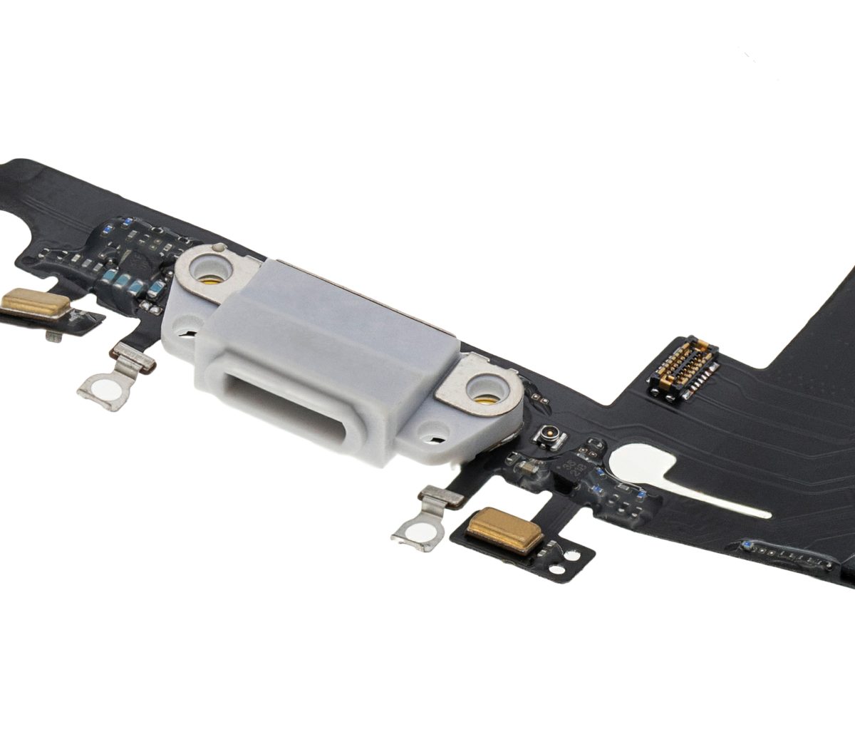 iphone 8 İle Uyumlu Şarj Yeri  Girişli ve Mikrofonlu Şarj Filmi Plus Premium Gümüş - Görsel 5