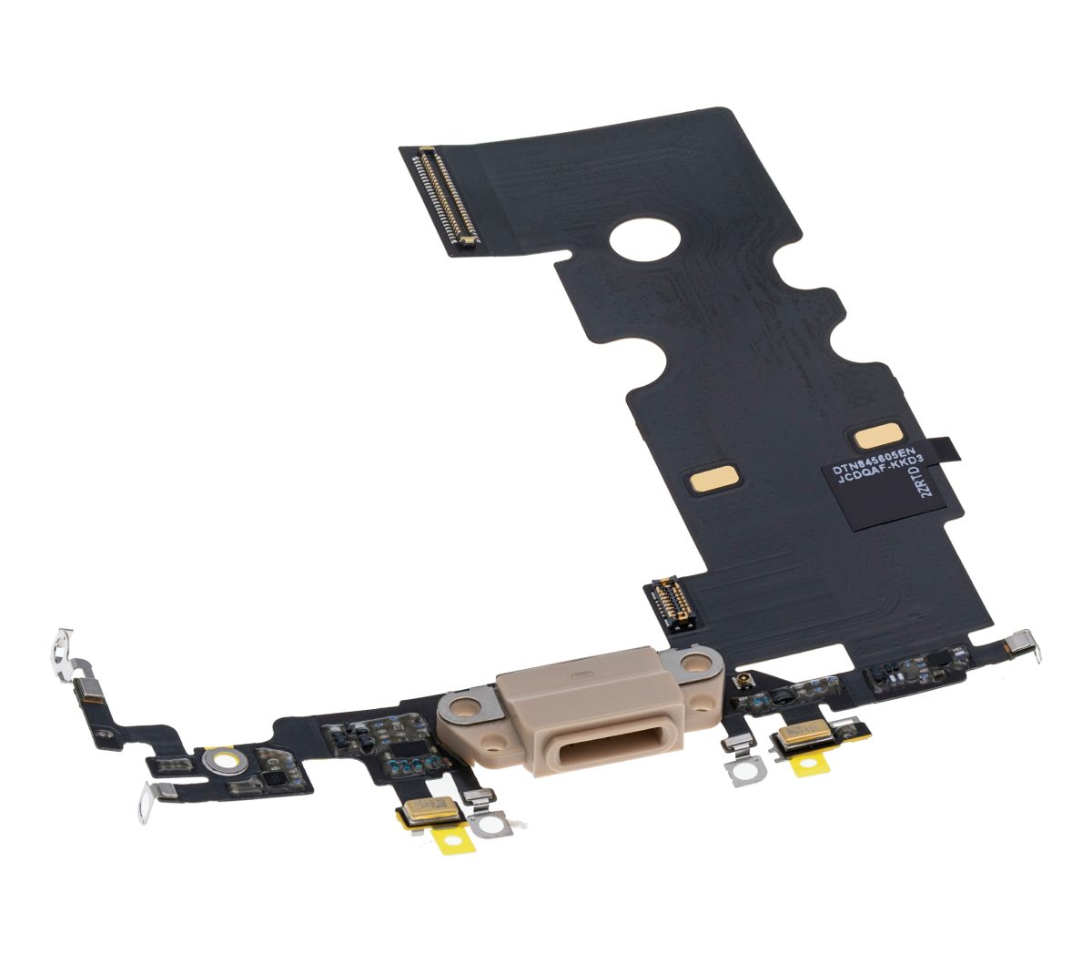 iphone 8 İle Uyumlu Şarj Yeri  Girişli ve Mikrofonlu Şarj Filmi Premium Gold - Görsel 4