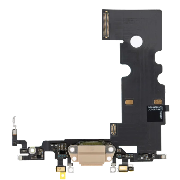 iphone 8 İle Uyumlu Şarj Yeri  Girişli ve Mikrofonlu Şarj Filmi Premium Gold
