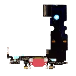 iphone 8 İle Uyumlu Şarj Yeri  Girişli ve Mikrofonlu Şarj Filmi Premium Kırmızı İle