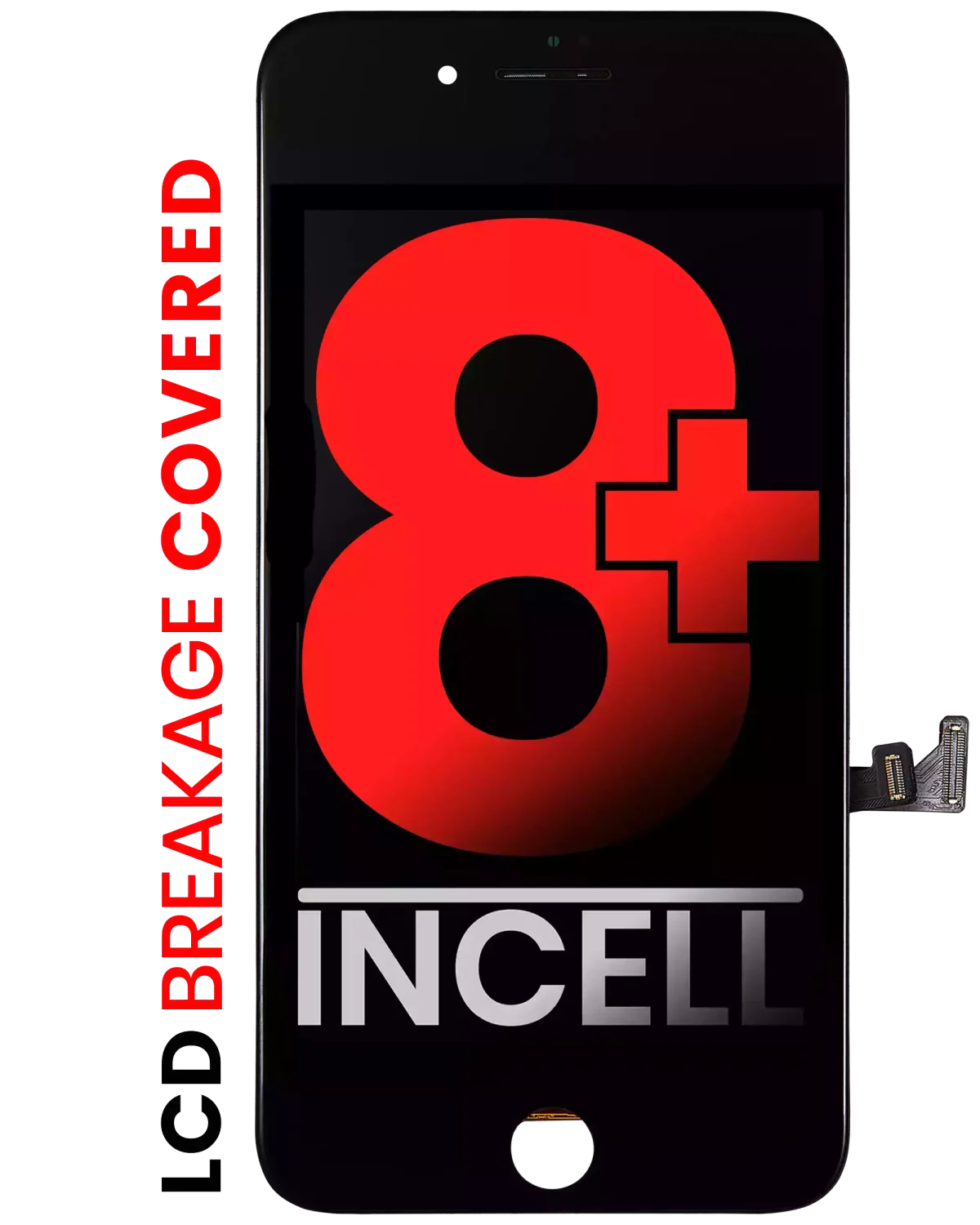 iphone 8 Plus ile Uyumlu Ekran Dokunmatik A Plus Kalite İncell Siyah