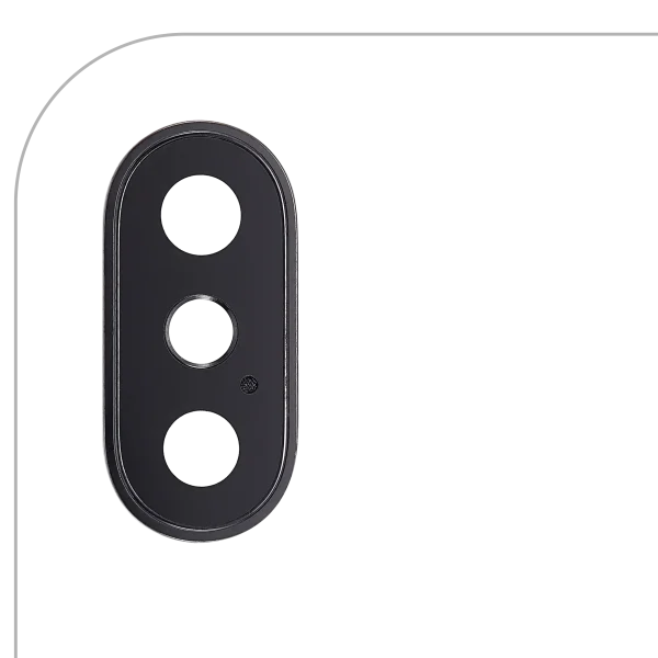 iphone X ile Uyumlu Braket ve Çerçeveli Arka Kamera Servis Paket Orjinal Ürün Lensi Uzay Grisi